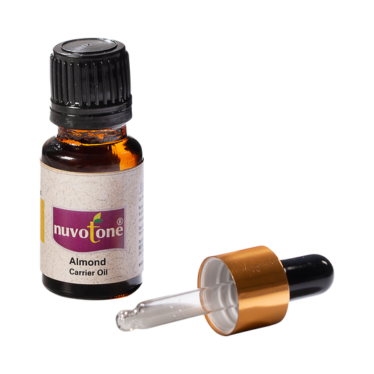Nuvotone Almond Carrier Oil – Cold-Pressed & Undiluted for Skin, Hair & Makeup Removal (10 ml)