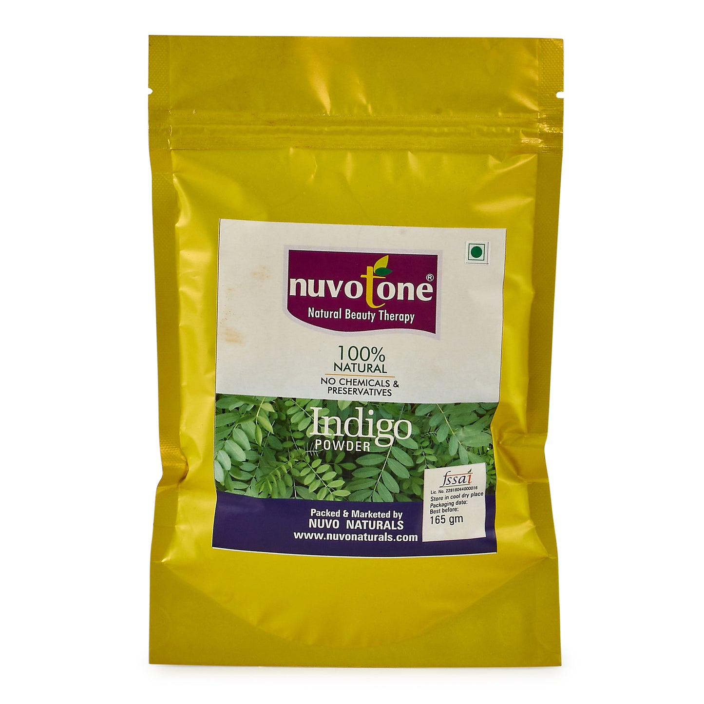 Nuvotone Indigo Powder – 100% Natural Hair Dye for Premature Greying & Scalp Care (100 gm)