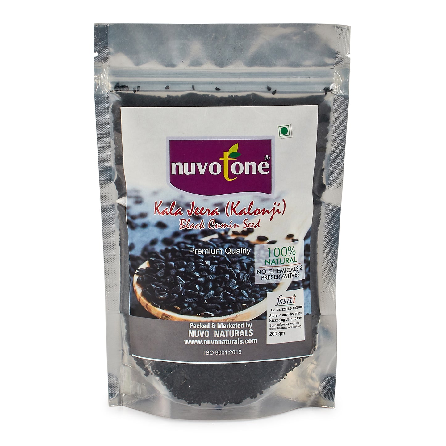 Nuvotone Kaala Jeera – Black Cumin Seeds for Digestion, Immunity & Blood Sugar Balance (200 gm)